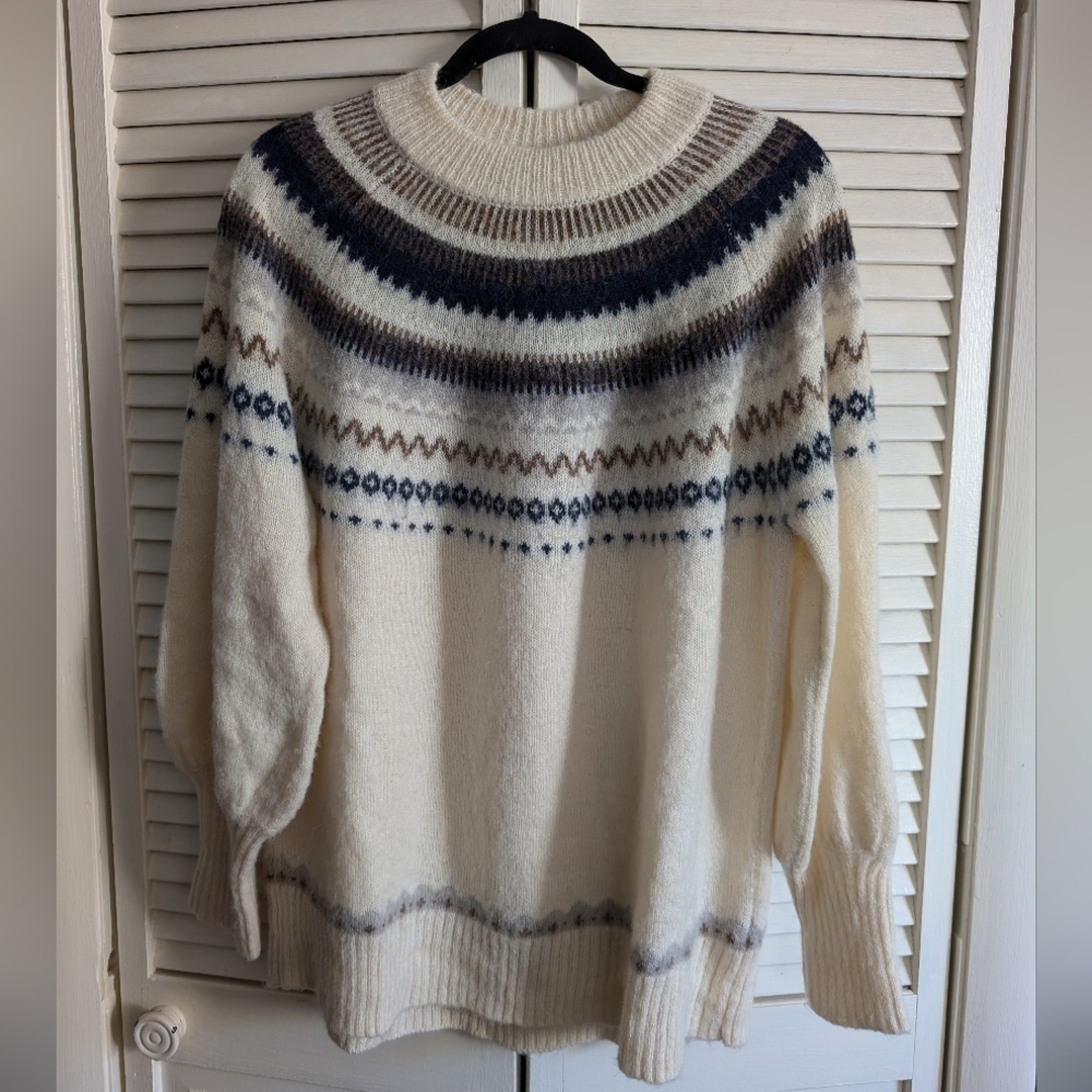 Oversized fair isle sweater